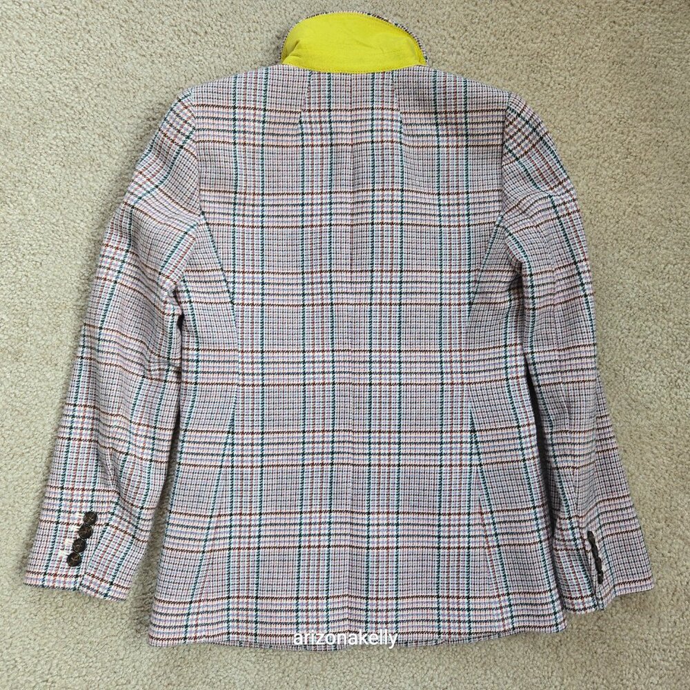 J. Crew Parke Blazer in Ivory Plaid Italian Wool Size 0 - Picture 6 of 13